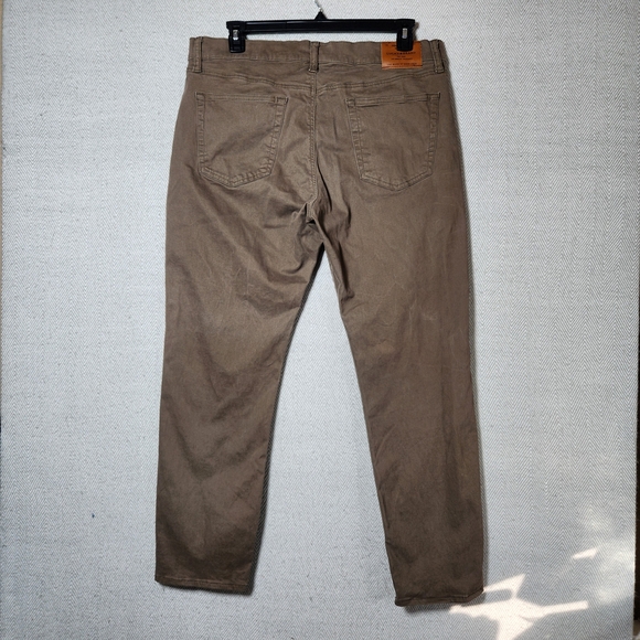 Lucky Brand Mens 38x32 Brown 121 Slim Straight Casual Pants - Picture 4 of 12